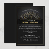 Mooie zwarte kerstfeestdag kaart (Voorkant / Achterkant)