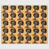 Mooie zwarte koningin cadeaupapier (Vlak)