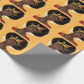 Mooie zwarte koningin cadeaupapier (Hoek)