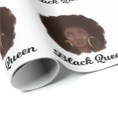 Mooie zwarte koningin cadeaupapier (Rol Hoek)