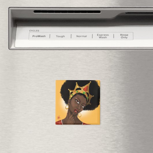 Mooie zwarte koningin magneet (Insitu (Vaatwasser))