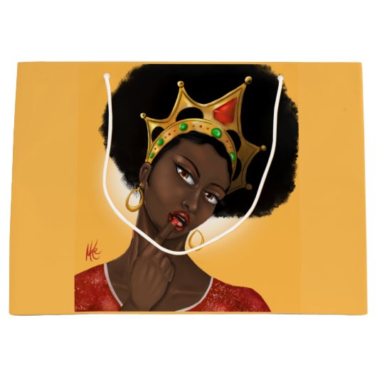 Mooie zwarte koningin, natuurlijk haar groot cadeauzakje (Voorkant)