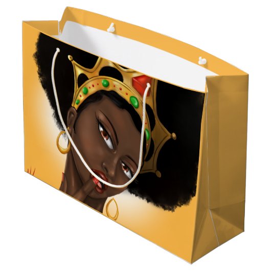 Mooie zwarte koningin, natuurlijk haar groot cadeauzakje (Achterkant Gekanteld)