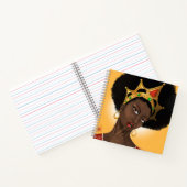 Mooie zwarte koningin notitieboek (Binnen)