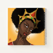 Mooie zwarte koningin notitieboek (Achterkant)