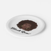 Mooie zwarte koningin papieren bordje (Gekanteld)