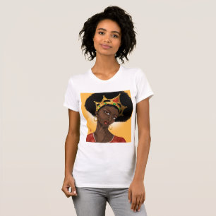 Mooie zwarte koningin t-shirt