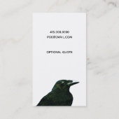 Mooie zwarte kraai Corvid Bird Visitekaartje (Achterkant)