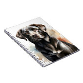 MOOIE ZWARTE LABRADOR RETRIEVER HOND NOTITIEBOEK (Rechterzijde)