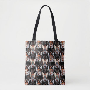 Mooie Zwarte Meisjes Engelen Patroon Ontwerp -Donk Tote Bag