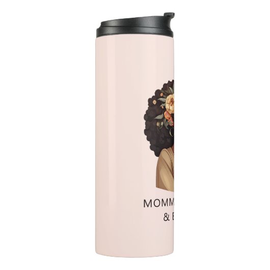 Mooie zwarte moeder en dochter (10) thermosbeker (Gedraaid links)