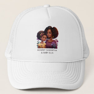 Mooie zwarte moeder en dochter (12) trucker pet