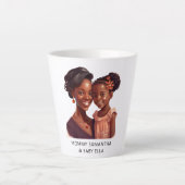 Mooie zwarte moeder en dochter (19) latte mok (Voorkant)