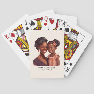 Mooie zwarte moeder en dochter (19) pokerkaarten