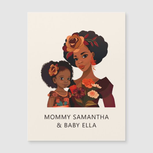 Mooie zwarte moeder en dochter (20) (Voorkant)