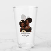 Mooie zwarte moeder en dochter (23) glas (Voorkant)
