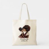 Mooie zwarte moeder en dochter (24) tote bag (Achterkant)