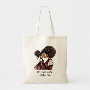 Mooie zwarte moeder en dochter (24) tote bag
