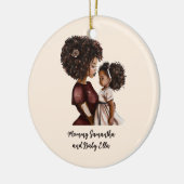 Mooie zwarte moeder en dochter (26) keramisch ornament (Links)