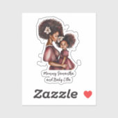 Mooie zwarte moeder en dochter (27) sticker (Vel)