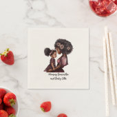 Mooie zwarte moeder en dochter (28) servet (Insitu)