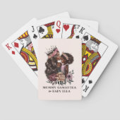 Mooie zwarte moeder en dochter (3) pokerkaarten (Achterkant)