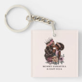 Mooie zwarte moeder en dochter (3) sleutelhanger (Voorkant)
