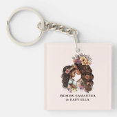 Mooie zwarte moeder en dochter (4) sleutelhanger (Voorkant)