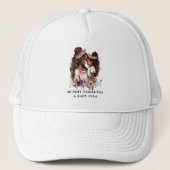 Mooie zwarte moeder en dochter (5) trucker pet (Voorkant)