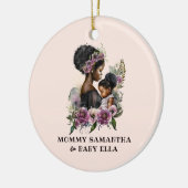 Mooie zwarte moeder en dochter (6) keramisch ornament (Links)