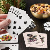 Mooie zwarte moeder en dochter (6) pokerkaarten (Insitu)