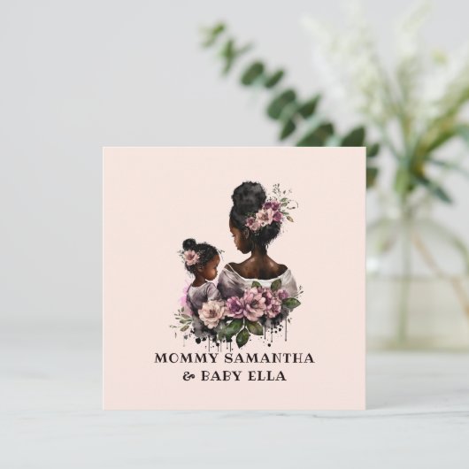 Mooie zwarte moeder en dochter (7) (Staand voorkant)