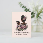 Mooie zwarte moeder en dochter (7) briefkaart (Staand voorkant)