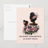 Mooie zwarte moeder en dochter (7) briefkaart (Voorkant / Achterkant)