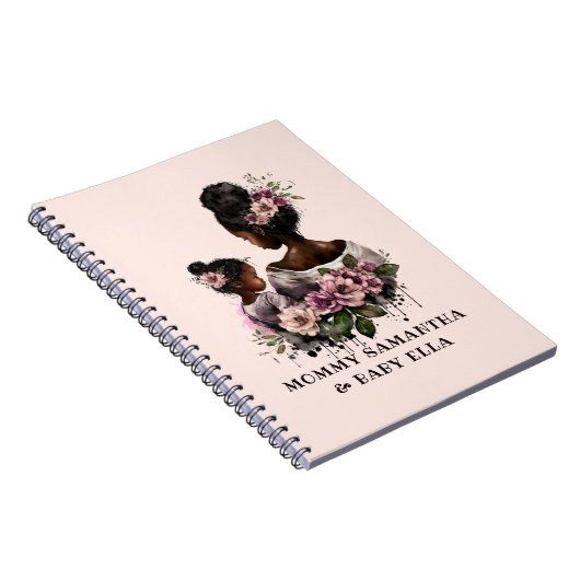 Mooie zwarte moeder en dochter (7) notitieboek (Rechterzijde)