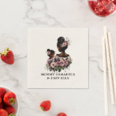 Mooie zwarte moeder en dochter (7) servet (Insitu)