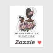 Mooie zwarte moeder en dochter (7) sticker (Vel)