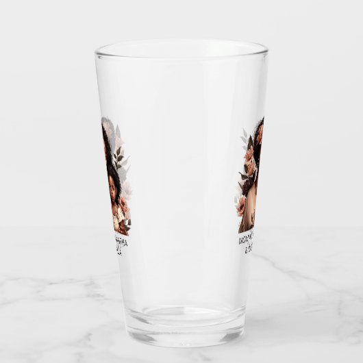 Mooie zwarte moeder en dochter (9) glas (Links)