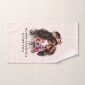 Mooie zwarte moeder en dochter bad handdoek (Handdoek)