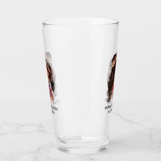 Mooie zwarte moeder en dochter glas (Links)