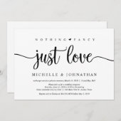 Mooie Zwarte Niets Stoers Gewoon Liefde, Elopement Kaart (Voorkant / Achterkant)