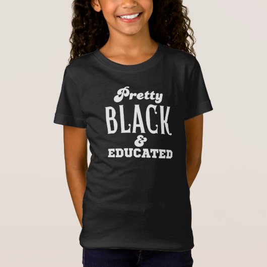 Mooie zwarte & opgeleid t-shirt (Voorkant)