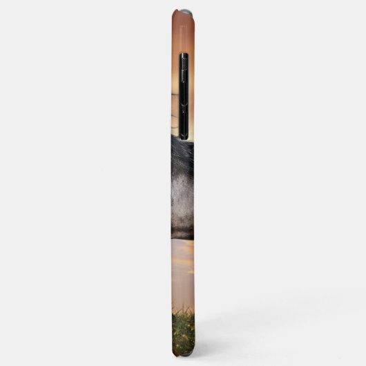 Mooie zwarte paard Case-Mate iPhone case (Achterkant/links)