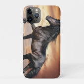 Mooie zwarte paard Case-Mate iPhone case (Achterkant)