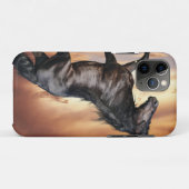 Mooie zwarte paard Case-Mate iPhone case (Achterkant (horizontaal))