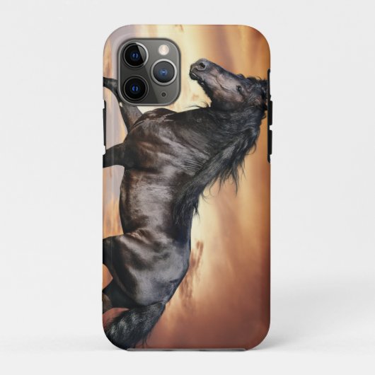 Mooie zwarte paard Case-Mate iPhone case (Achterkant)