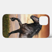 Mooie zwarte paard Case-Mate iPhone case (Achterkant (horizontaal))