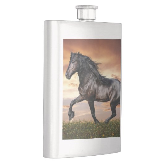 Mooie zwarte paard flacon (Rechts)