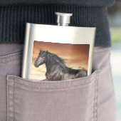 Mooie zwarte paard flacon (Voorbeeld)