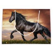 Mooie zwarte paard groot cadeauzakje (Voorkant)